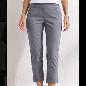 NEW Size 20W Kim Rogers Curvy Grey Millennium Capri Pull On Stretch Office Pants